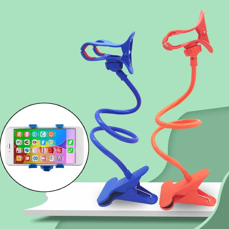 Suporte universal para celular, clipe para cama, preguiçoso, flexível, pescoço de ganso, braços longos, para iphone, android, cama, mesa, suporte para celular