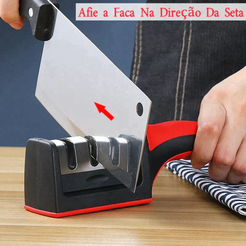 DAFUSHOP Afiador Amolador De Facas 3 Opções De Afiar Profissional Top utilidade doméstica